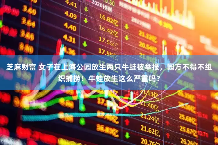 芝麻财富 女子在上海公园放生两只牛蛙被举报，园方不得不组织捕捞！牛蛙放生这么严重吗？